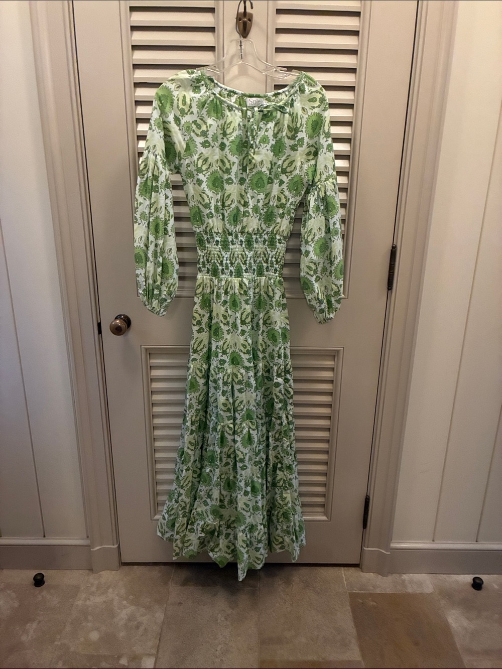 SOLE Mare-Sole_Amore Green Floral Maxi Dress